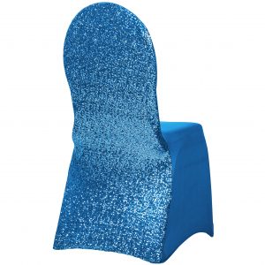 Glitz Sequin Stretch Spandex Banquet Chair Cover - Royal Blue
