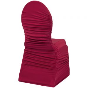 Ruched Fashion Spandex Banquet Chair Cover - Apple Red