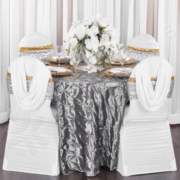 Ruched Swag Back Premium Spandex Stretchable Banquet Chair Cover
